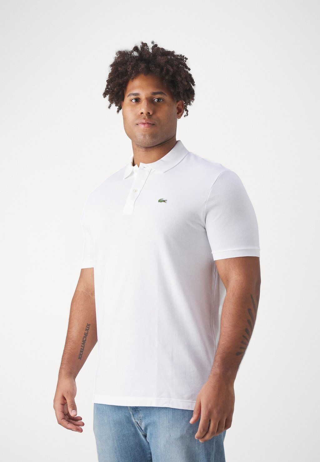 

Рубашка-поло Plus Size Lacoste, белый