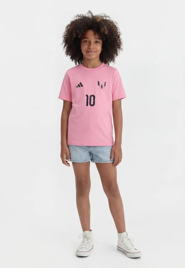 Спортивная футболка унисекс с изображением месси Adidas Performance, Bliss Pink