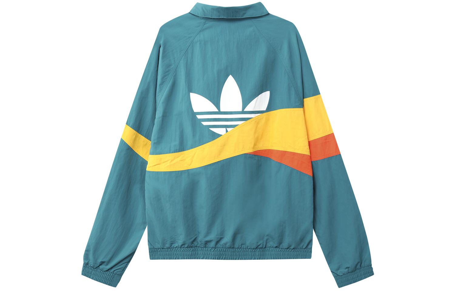 Adidas Originals Трек-куртка Ts для мужчин, Water Duck Green, воротник стойка, умеренная посадка — фото 4