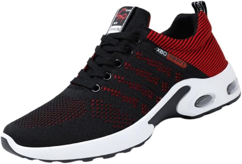 

Мужские дышащие спортивные кроссовки - для повседневного бега - противоскользящие Fusecottc, красный