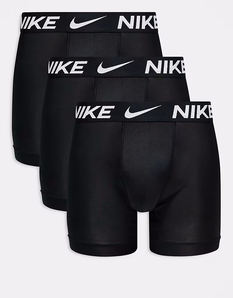 

Комплект из 3 длинных боксеров Nike Dri-Fit Essential Microfibre черного цвета