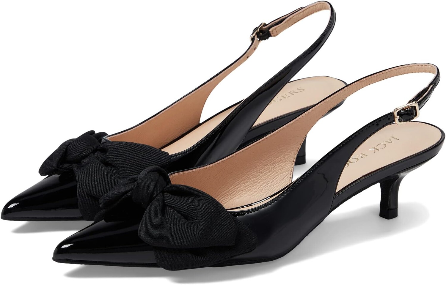 

Туфли Debra Slingback Kitten Heel Jack Rogers, цвет Black Patent