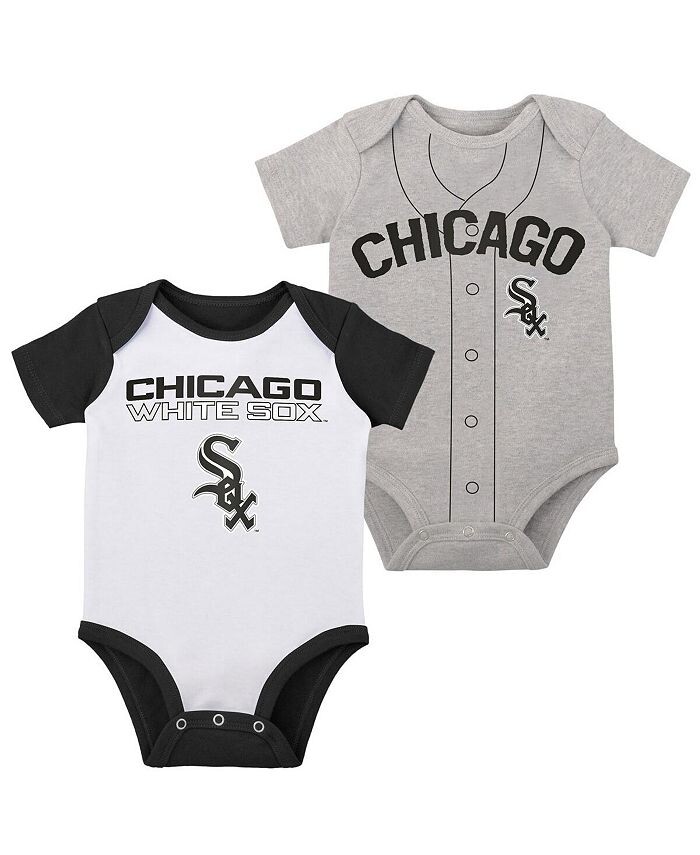 

Комплект из двух комбинезонов боди Little Slugger для мальчиков и девочек белого, серо-хизерового цвета Chicago White Sox Outerstuff, белый