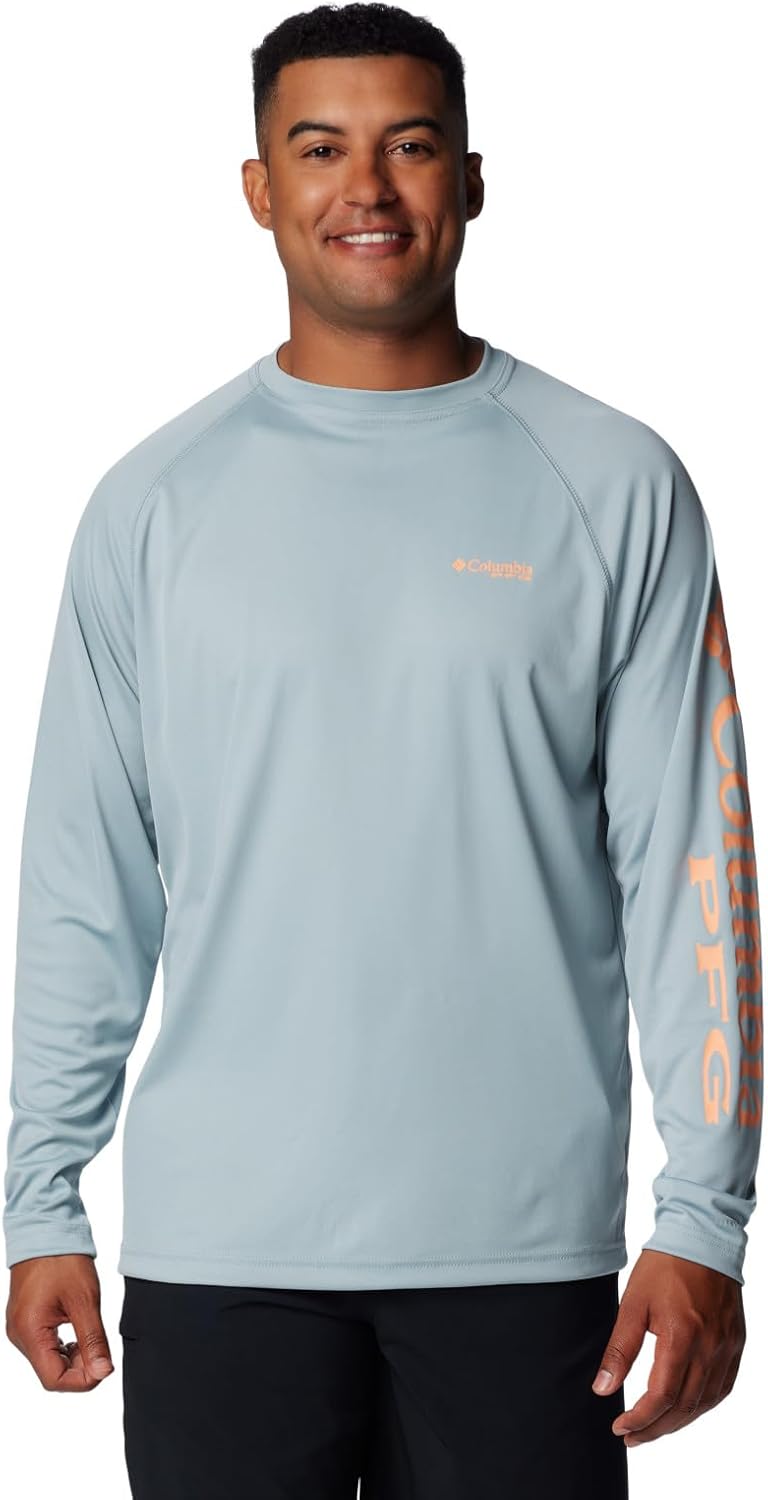 

Columbia мужская футболка с длинным рукавом Terminal Tackle PFG Statetriot, Crushed Blue/Bright Nectar Logo, Синий, Columbia мужская футболка с длинным рукавом Terminal Tackle PFG Statetriot, Crushed Blue/Bright Nectar Logo