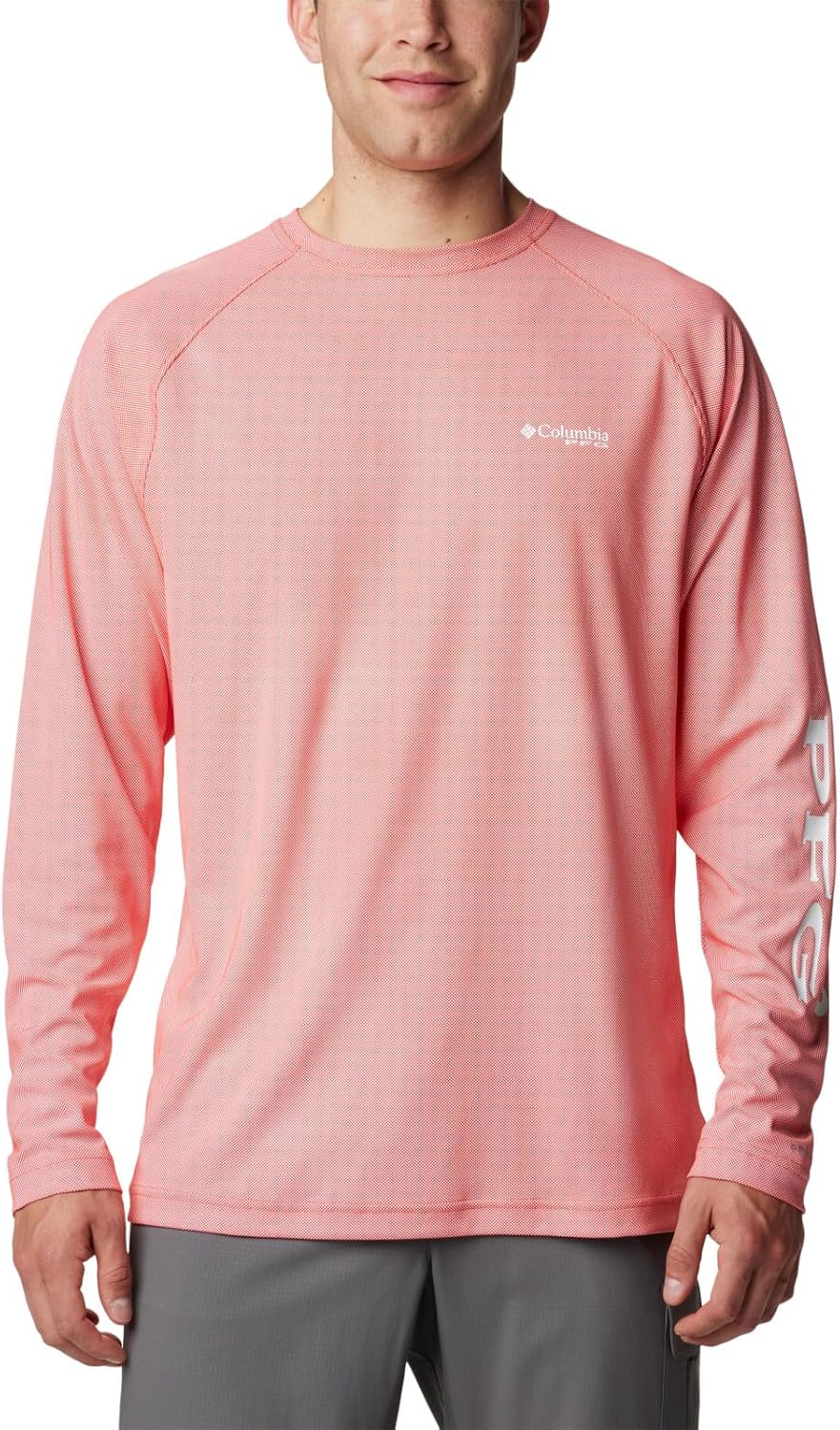 

Футболка Columbia Mens Terminal Deflector Long Sleeve, Bright Poppy/White