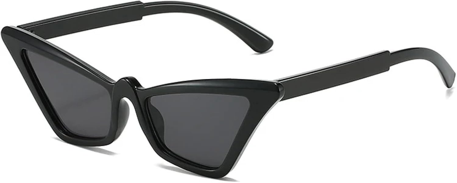 

Солнцезащитные очки «кошачий глаз» в треугольной оправе, маленькие, для женщин и мужчин, модные, для активного отдыха, вождения и путешествий, с защитой от УФ-излучения UV400 TKKTLLT, Black Gray