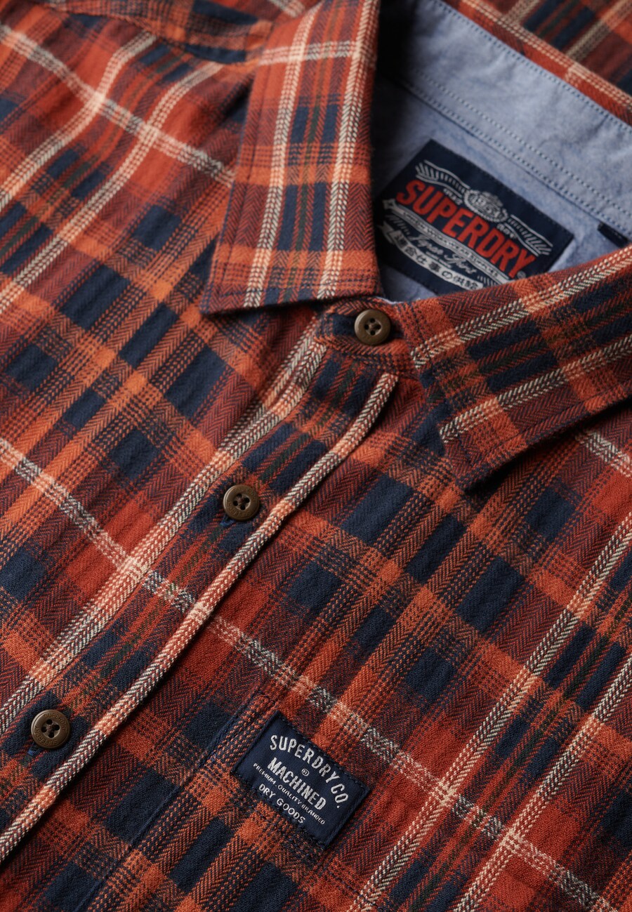 Рубашка на пуговицах Comfort fit Superdry, Mandarine/Peach/Lobster — фото 3