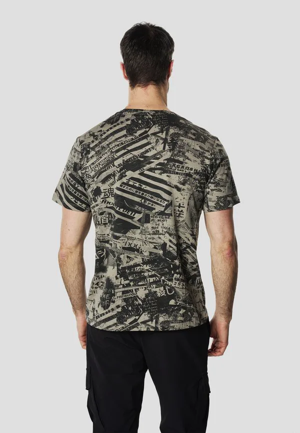 

Футболка с короткими рукавами и принтом Koroshi, Kaki Khaki