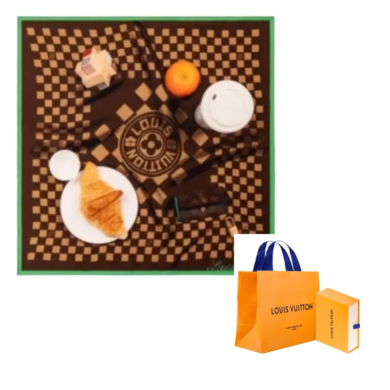 

LOUIS VUITTON Парижский бандана для завтрака, Brown
