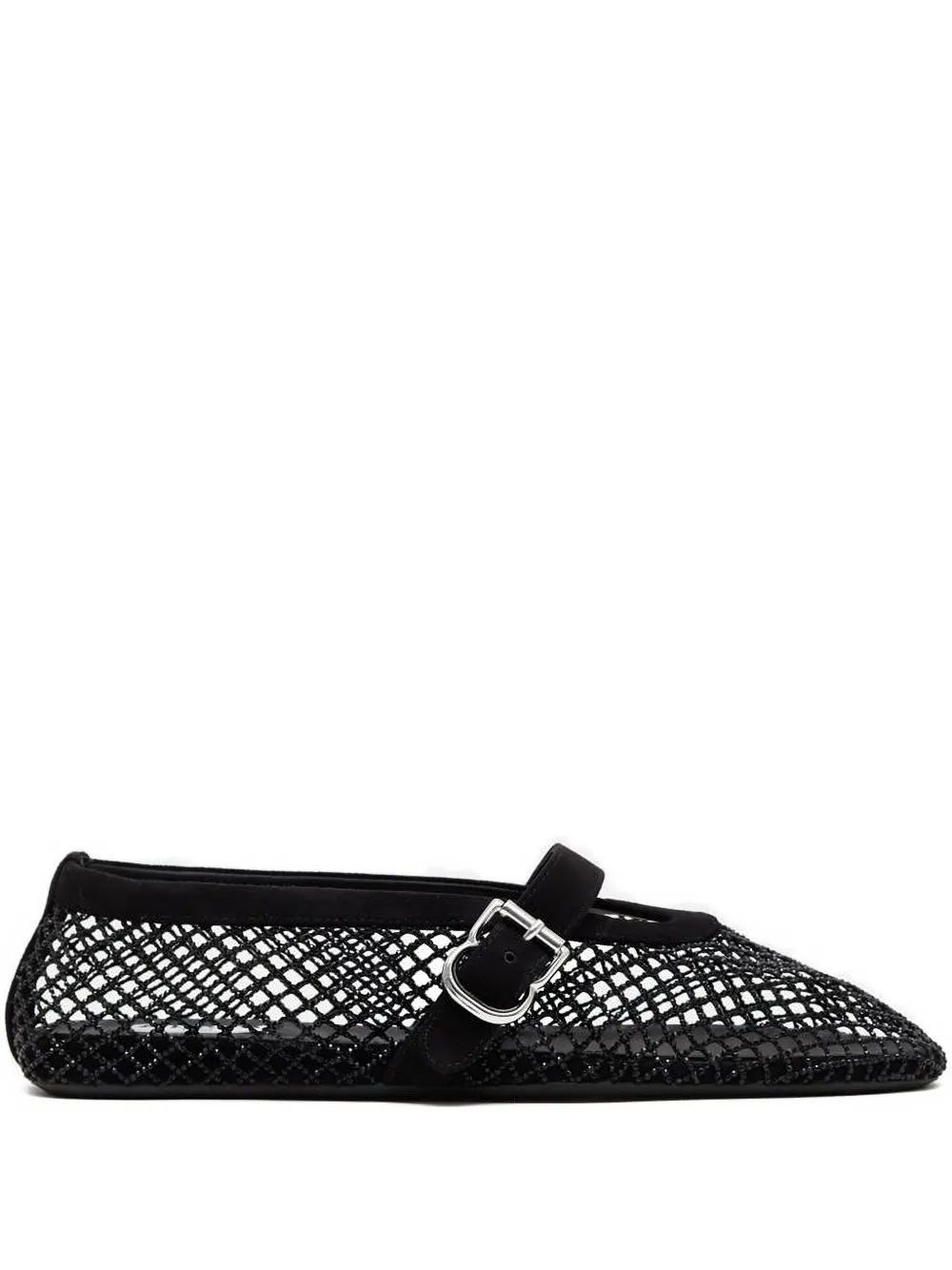 Балетки из сетки с пряжкой Alaïa, черный