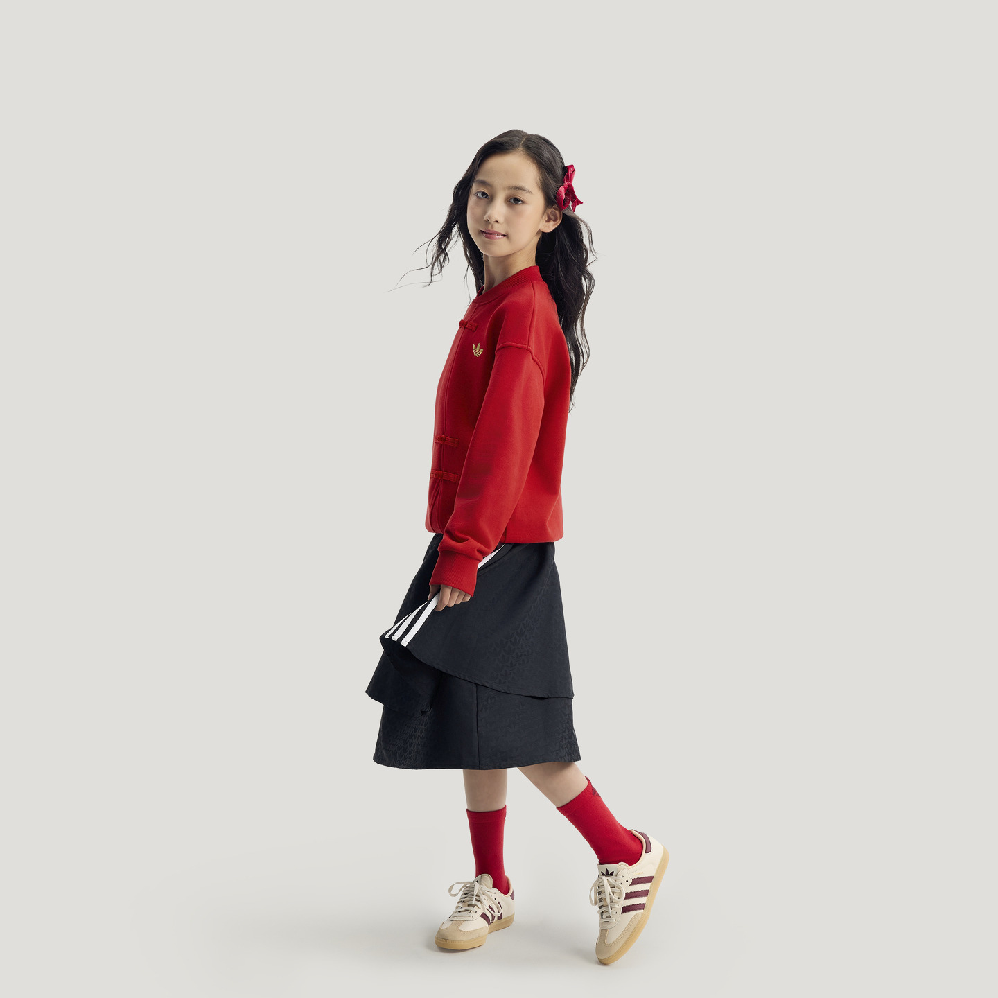 Свитшот унисекс с круглым вырезом, средней толщины Adidas, светлый scarlet — фото 4