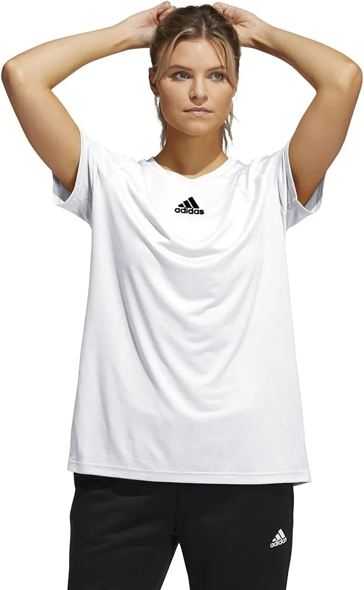 Футболка с коротким рукавом adidas, черный, белый — фото 2