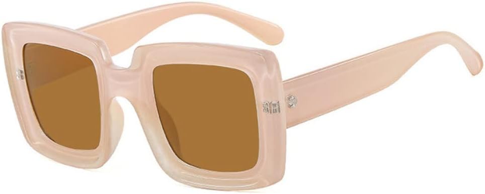 

Солнцезащитные очки в стиле панк для женщин и мужчин, разноцветные солнцезащитные очки в стиле стимпанк, цветные, с защитой от УФ-излучения UV400 LANGSER, Beige-goldmirror