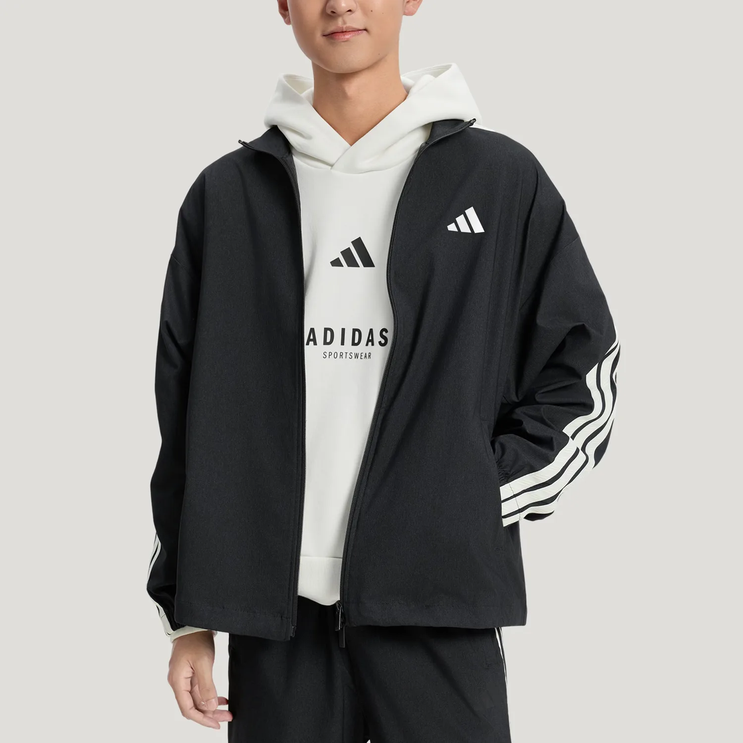 ST 3ST DENIM JACKET Men's Adidas, черный — фото 4