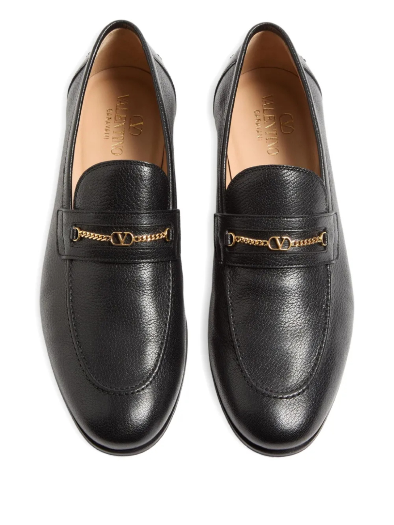 Лоферы Valentino Garavani VLOGO SIGNATURE KIDSKIN MOCCASIN, черный — фото 4