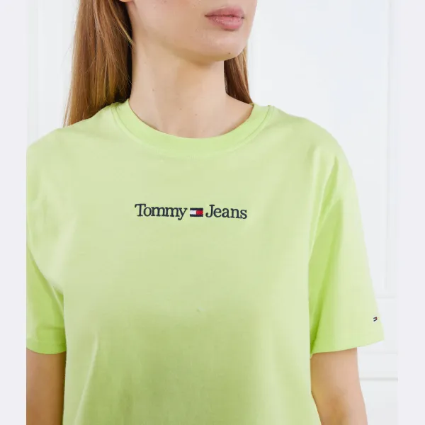Футболка обычного кроя с линейными засечками Tommy Hilfiger, зеленый — фото 3