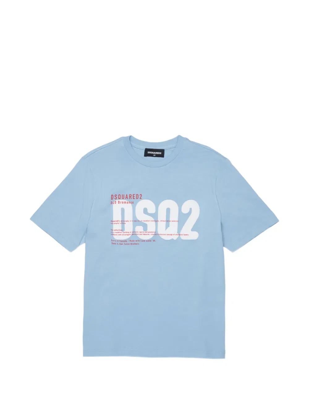 Футболка с коротким рукавом и графическим принтом Dsquared2 Kids, синий