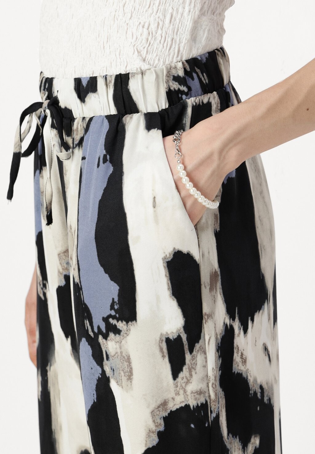 

Брюки VIMALLI PANTS VILA, цвет Cloud Dancer/Bijou Blue