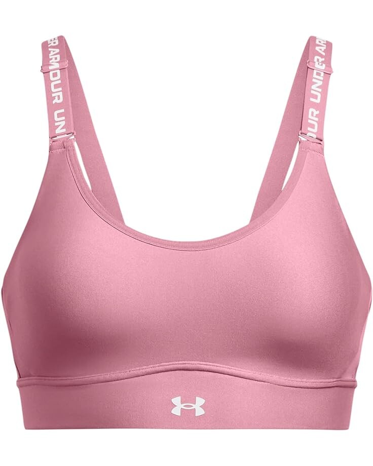 

Спортивный бюстгальтер Under Armour Infinity Mid Impact, цвет Pink Elixir/White
