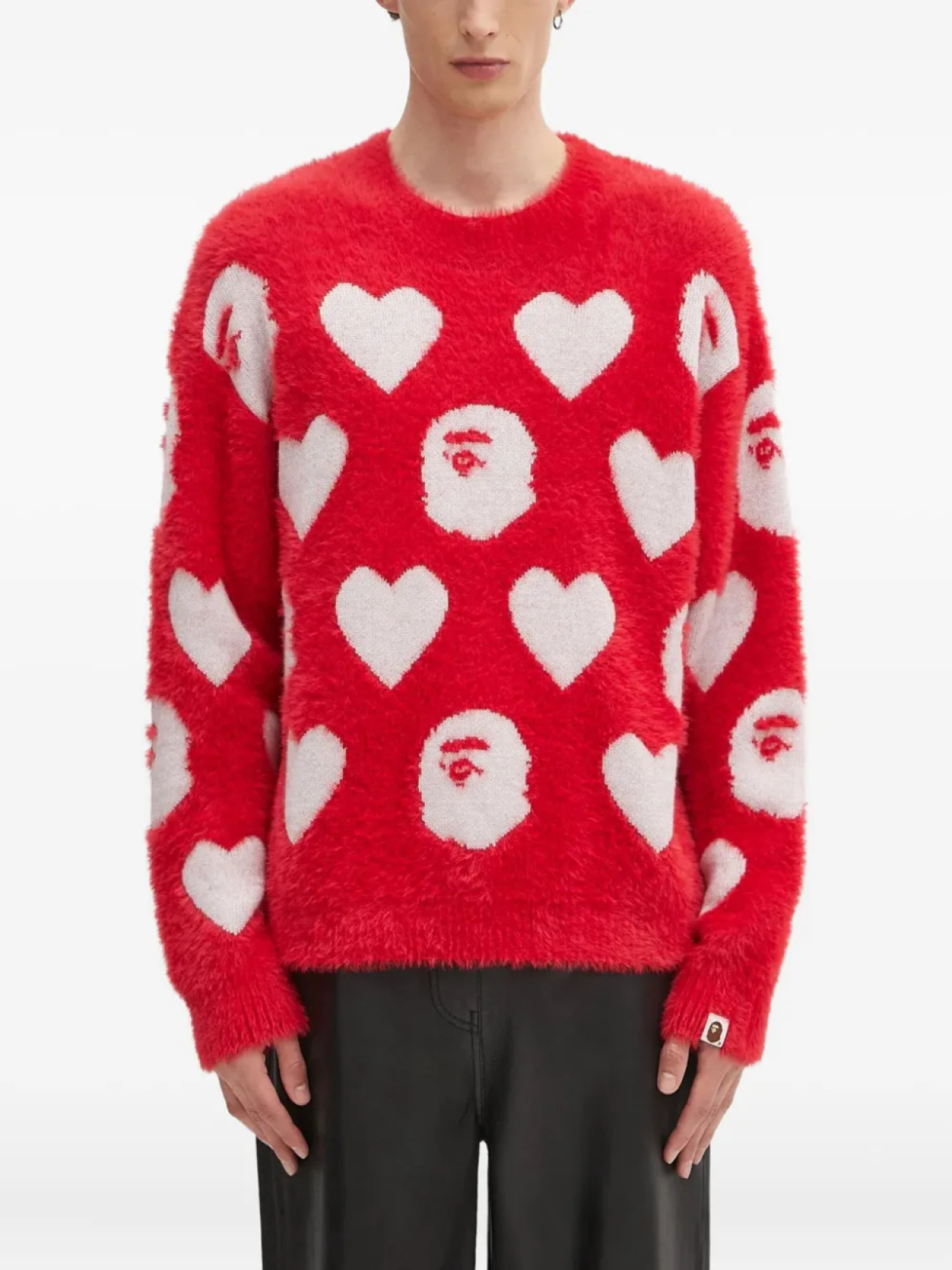 

Свитер с монограммой BATHING APE I Love Bape A Bathing Ape, красный