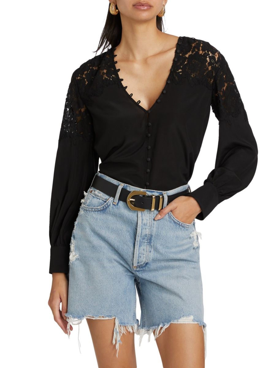 

Блузка Harlea Lace Combo Generation Love, черный