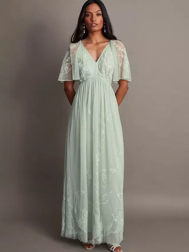

Платье Monsoon Kacia Embelished Maxi, цвет sage