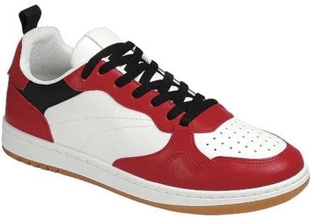 

Мужские низкие модные кроссовки Forever Anderson-64 на шнуровке с контрастными линиями, белый/красный