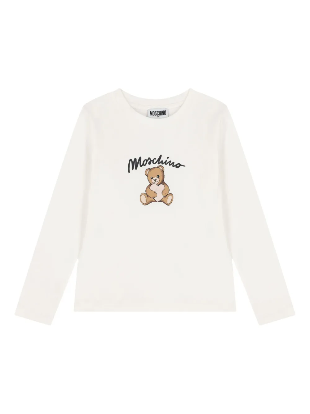 

Футболка с длинными рукавами и логотипом Moschino Kids, белый