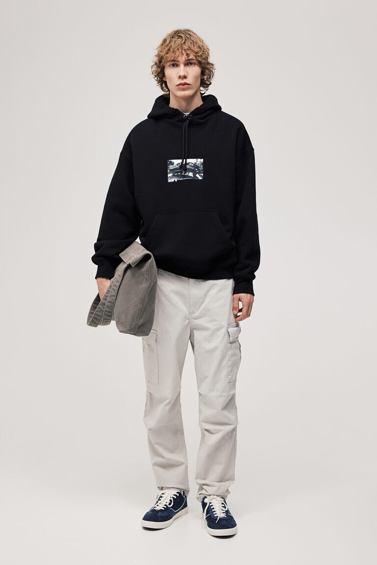 

Брюки карго стандартного кроя H&M, серый