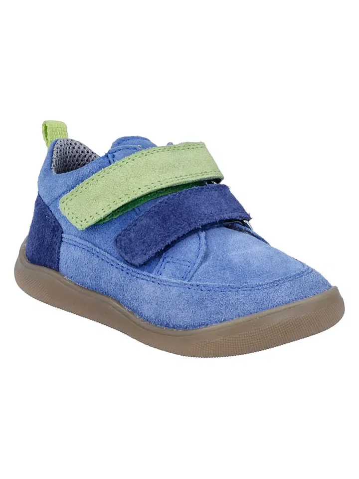 Сникерсы низкие на липучке, кожаные, Richter Shoes, синие
