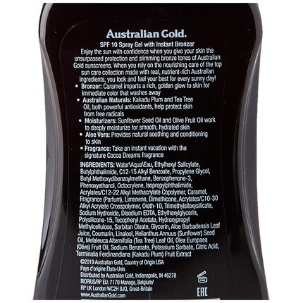 Гель-спрей Spf 10 с мгновенным бронзатором, 237 мл, Australian Gold — фото 3