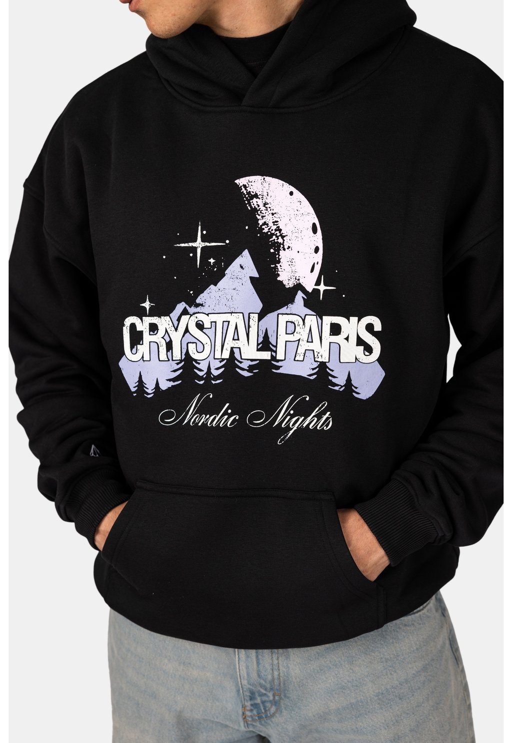 

Толстовка с капюшоном CRYSTAL PARIS, черный