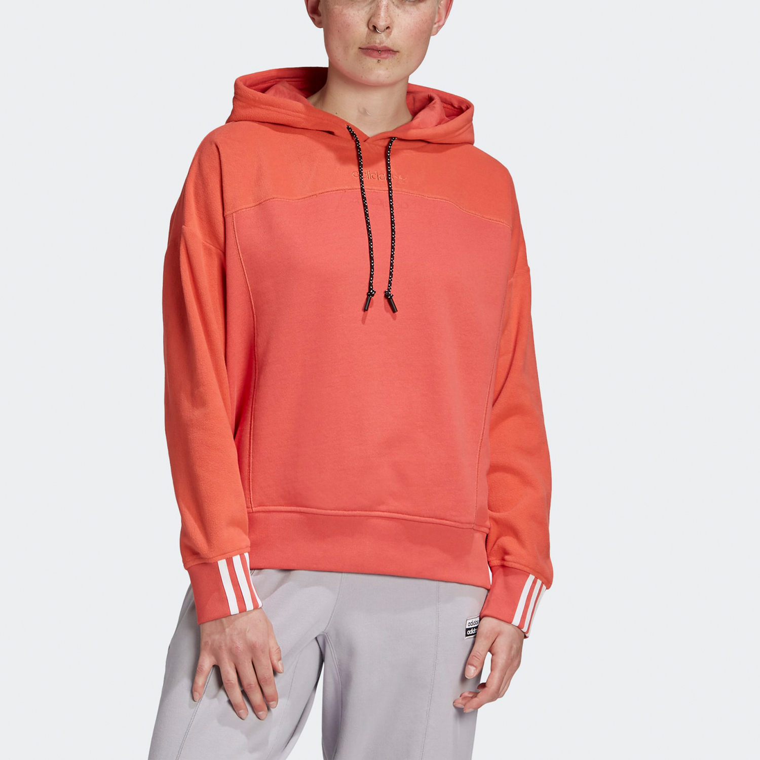 Футболка женская оранжево-красная Adidas Originals — фото 4