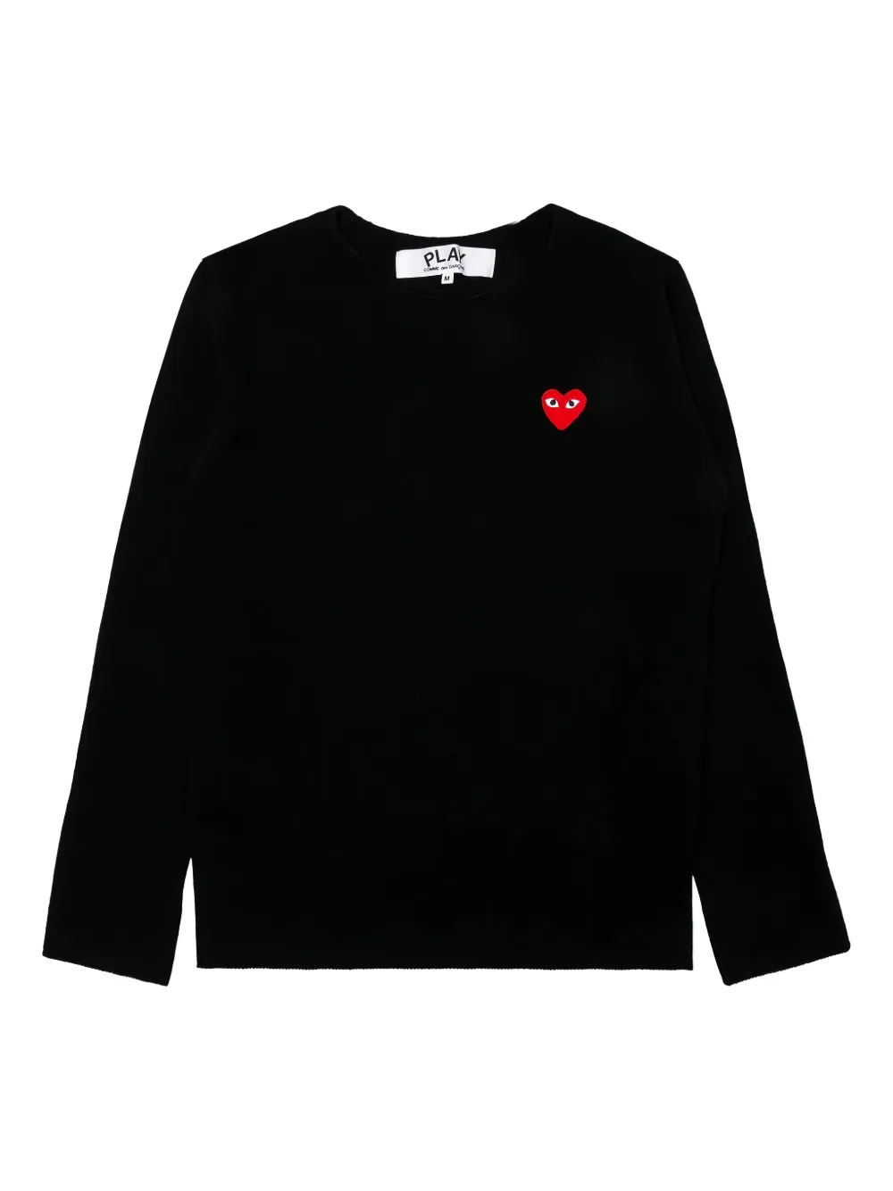 

Свитер с круглым вырезом и нашивкой в виде сердца Comme Des Garçons Play, черный