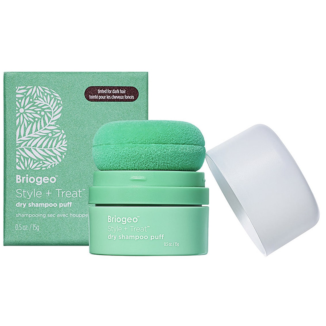 

Шампунь style + treat dry shampoo puff Briogeo, tinted, объем 15 мл