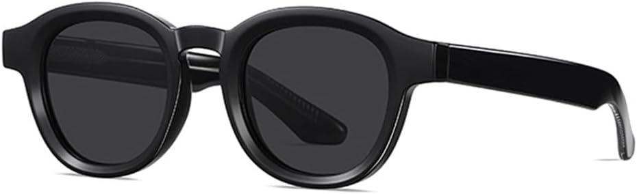 

Овальные поляризованные солнцезащитные очки для женщин, прозрачные очки для мужчин в стиле панк, солнцезащитные очки с защитой от УФ-излучения UV400 HDUBFY, Black Gray