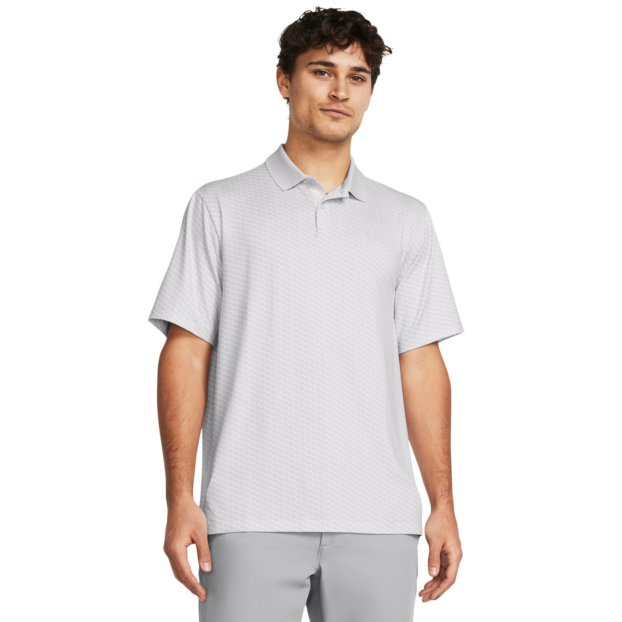 

Поло Under Armour Golf Performance 3.0 Novelty Polo, цвет Halo Gray/White/Halo Gray