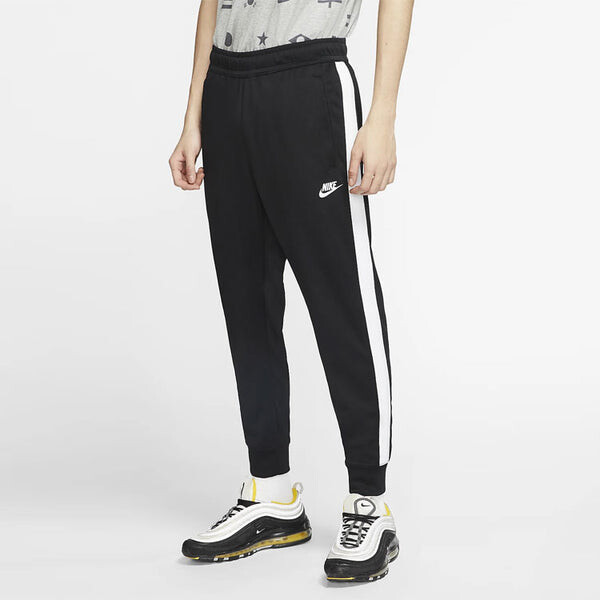 Брюки sportswear casual sports knit bundle feet long pants black Nike, черный — фото 3