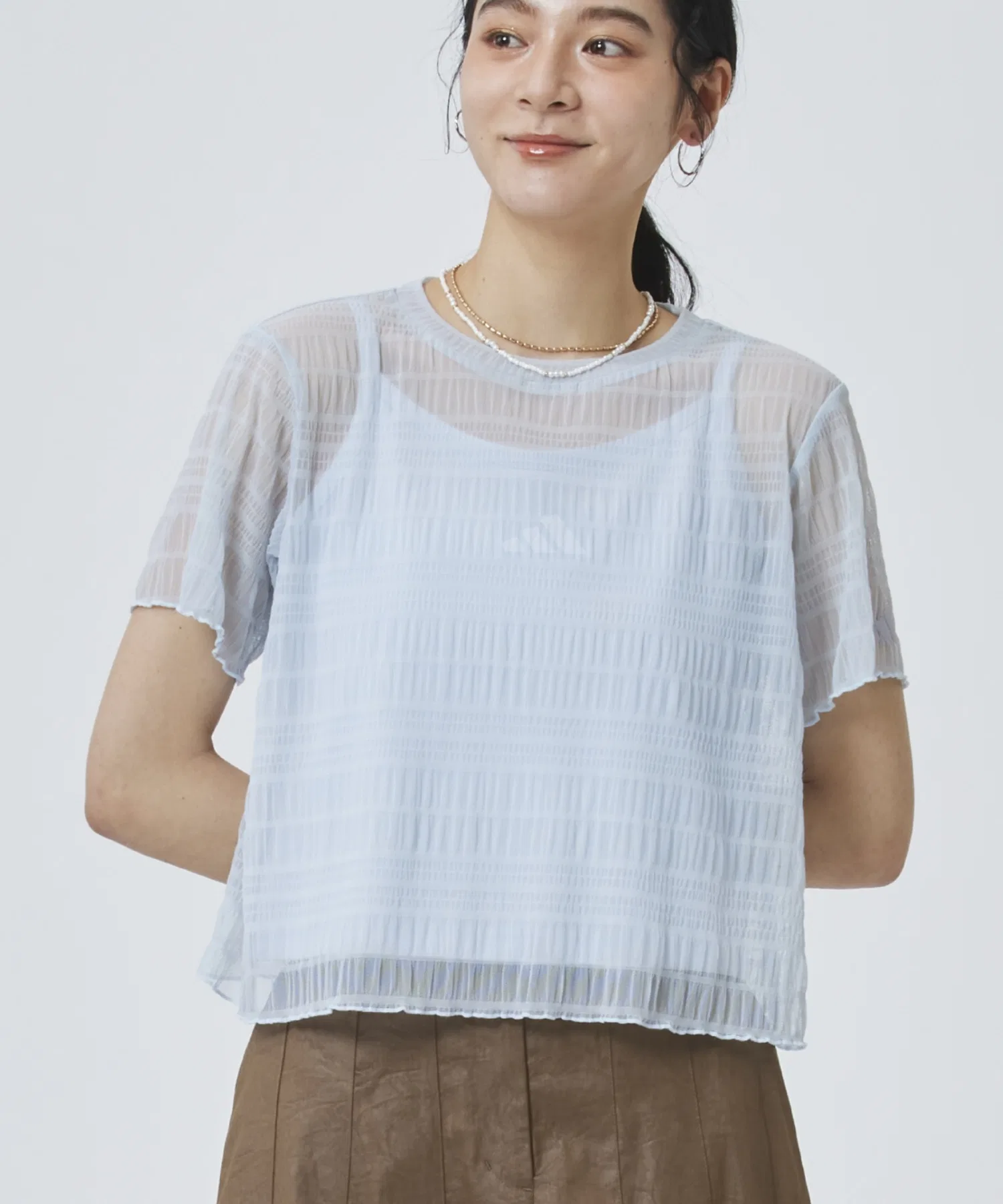 Женская футболка Adidas SMOCKED с логотипом Adidas тёмно-синяя