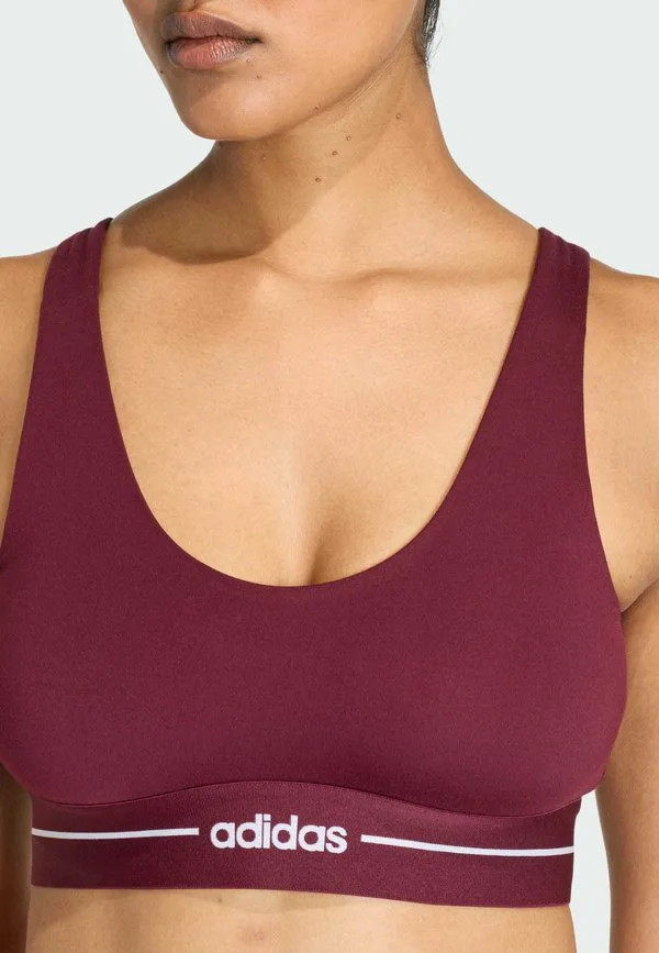Спортивный бюстгальтер q1 hyg ls средней поддержки Adidas Performance, Maroon — фото 3