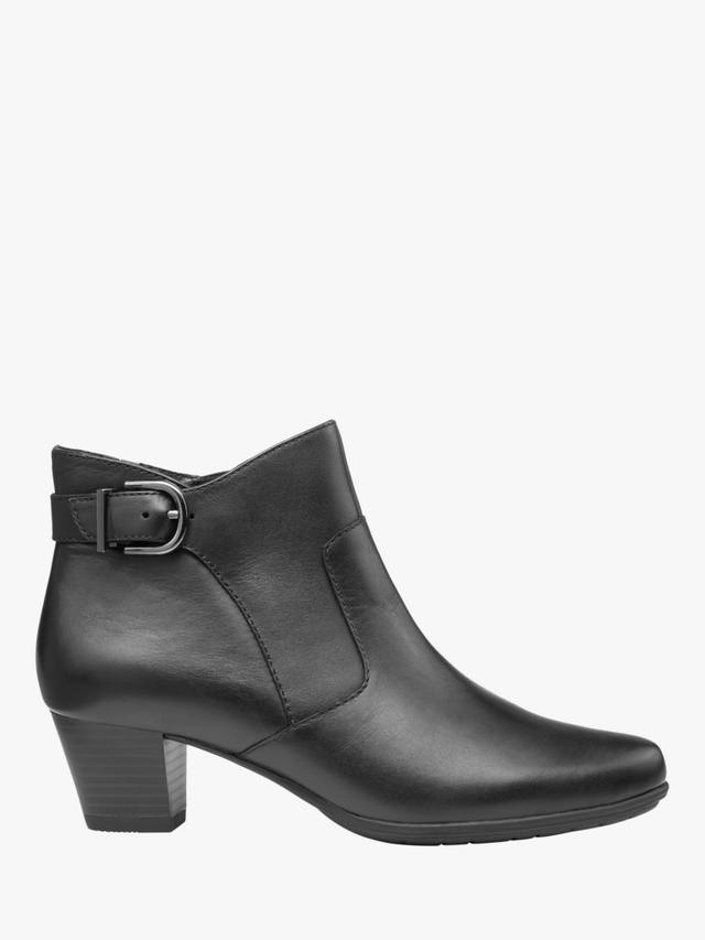 Ботинки Addison Wide Fit кожаные Hotter, Black-le
