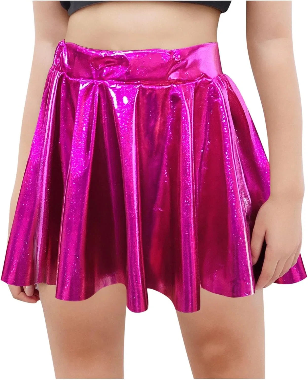 Юбка металлическая блестящая Zzalalana, Hot Pink