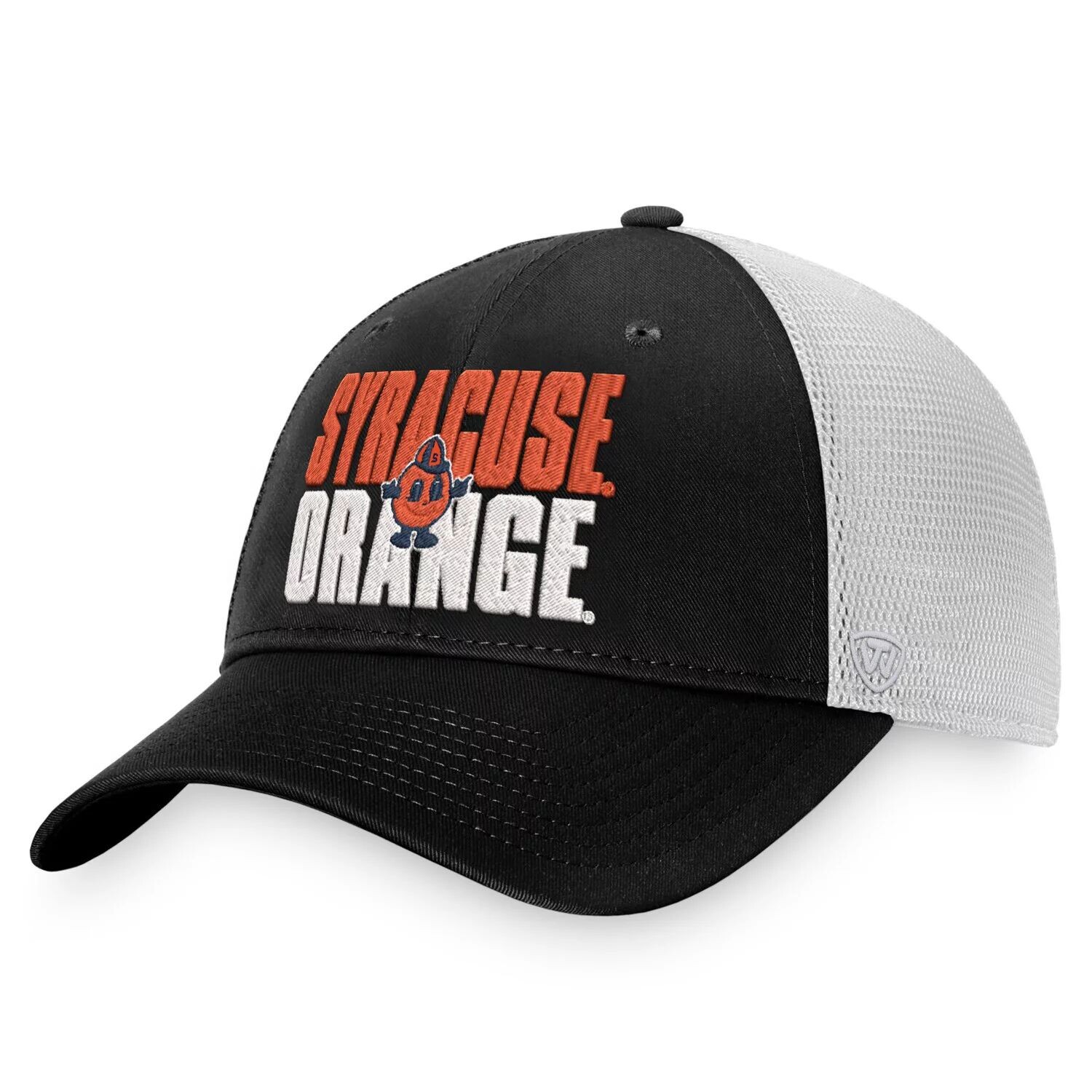 

Мужская кепка Top of the World черно-белая Syracuse Orange Stockpile Trucker Snapback