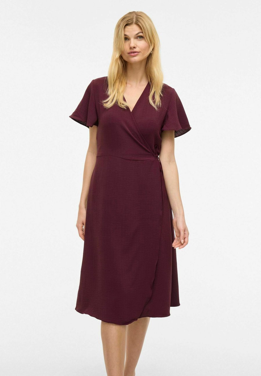 

Платье VILA VILOVIE WRAP DRESS, Fig/Bordeaux