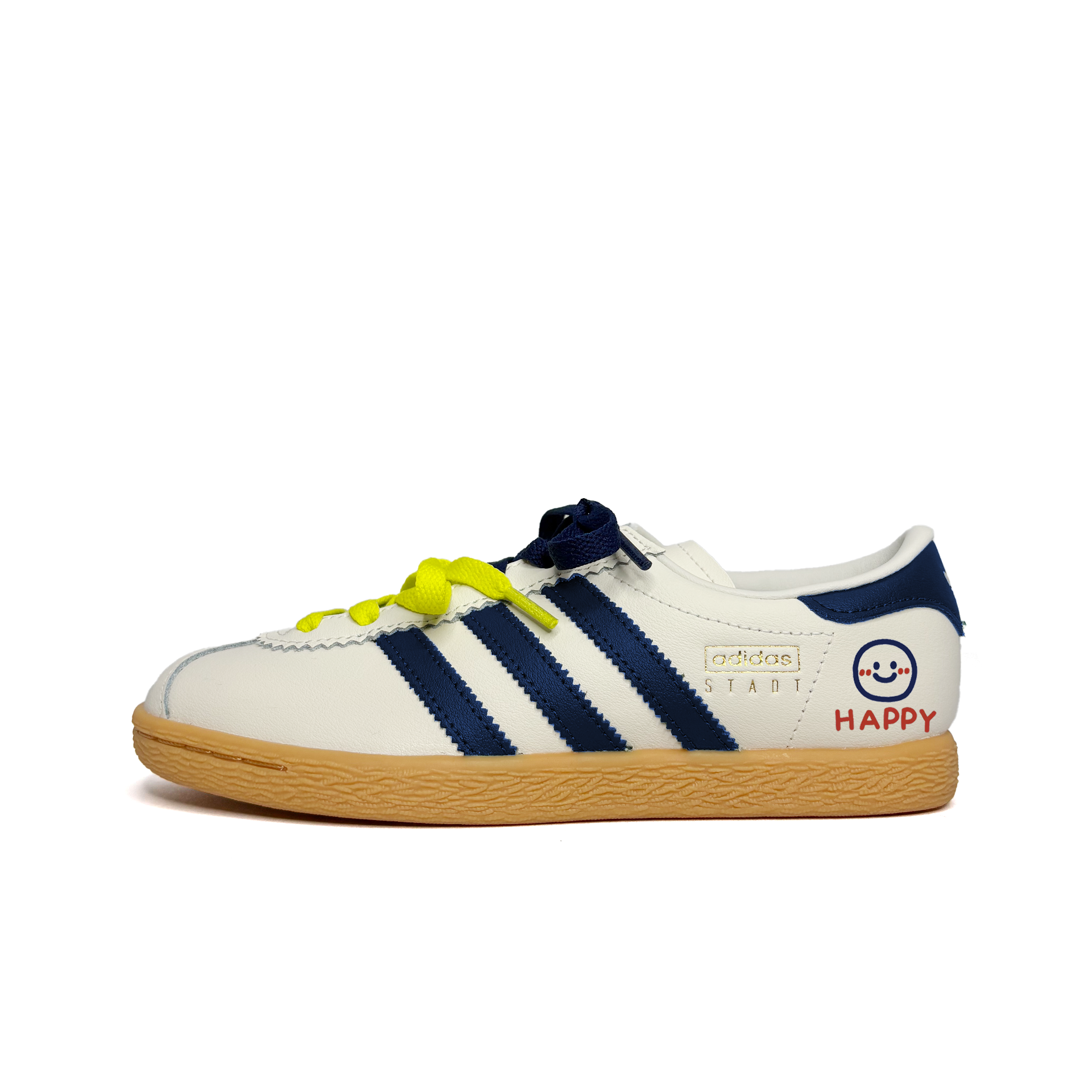

Adidas Originals Stadt Cute Smiley Face Abrasion Resistant Low top German Army Trainers Unisex Blue