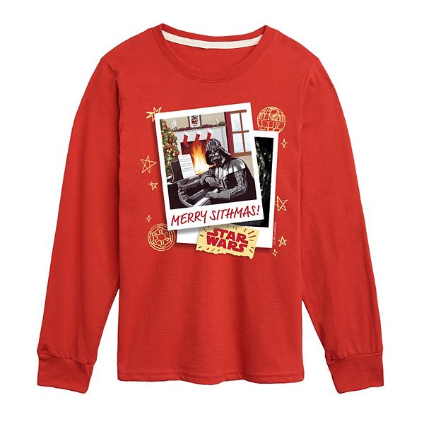 

Футболка с длинным рукавом Boys 8-20 Merry Sithmas Polaroid Star Wars, Red