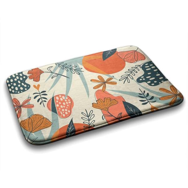

Коврик для ванной Tulup Blumenmuster, 90x1x90 см, оранжевый
