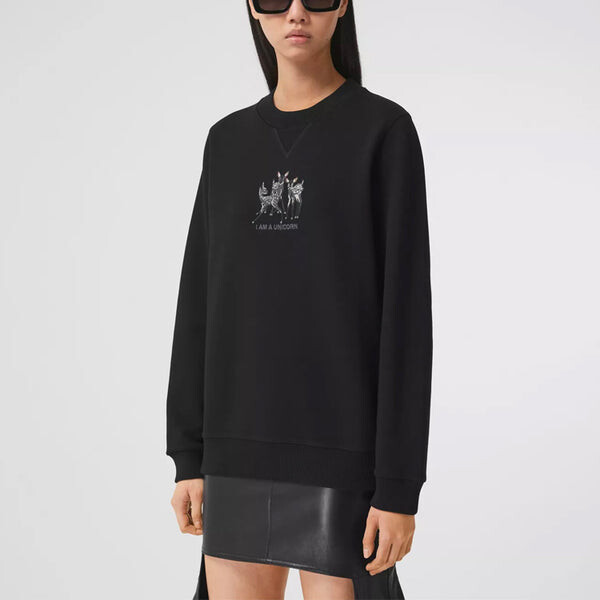 Худи Burberry ss21 pattern embroideкрасный cotton loose sports hoodie, черный — фото 4