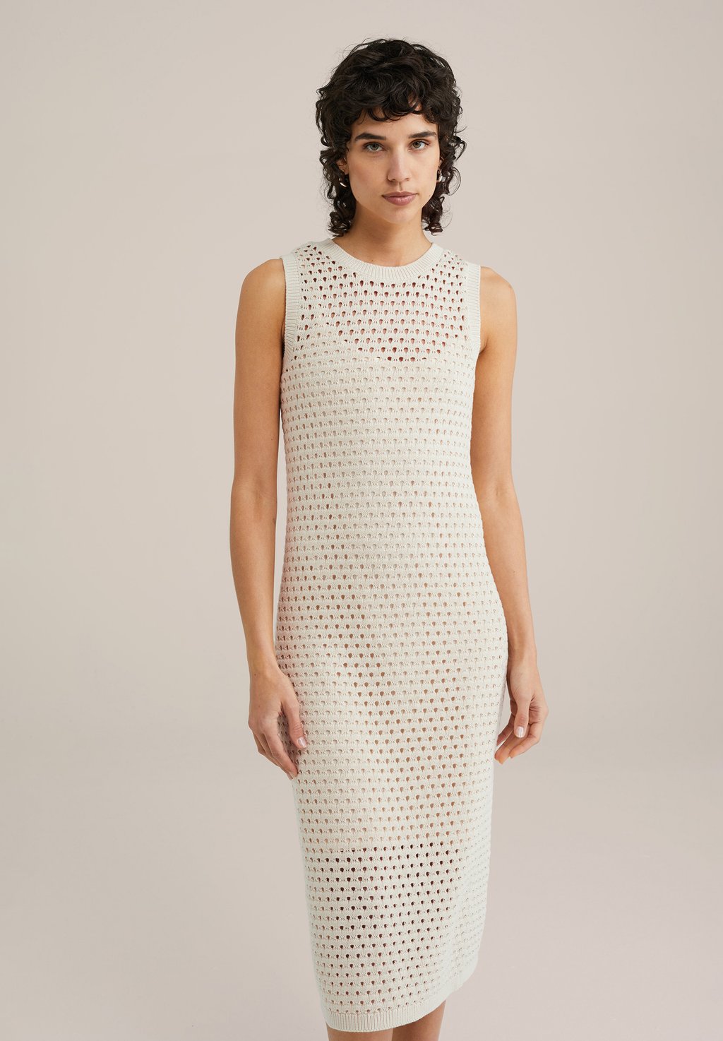 

Платье-джемпер Shift dress WE Fashion, бежевый