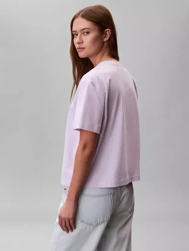 Футболка свободного кроя с графическим логотипом Calvin Klein, Island Lilac — фото 3